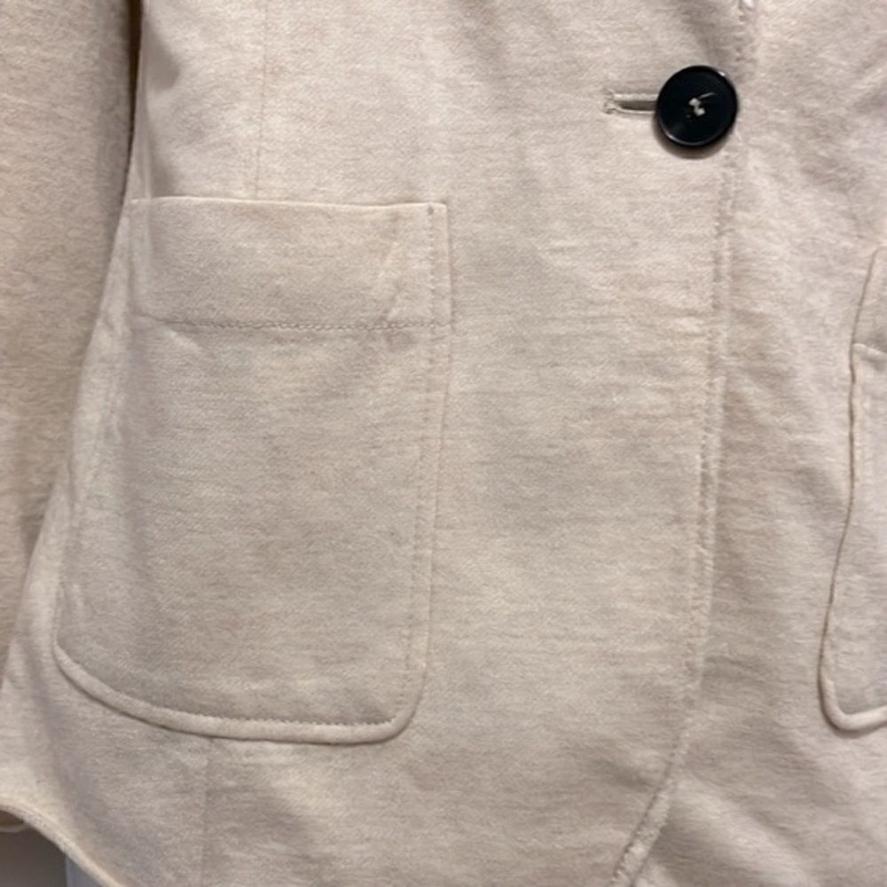 Forte_Forte Virgin Wool Neutral Blazer Jacket Patch Pocket Size XS (0) - Picture 4 of 8